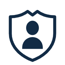 Shield with person